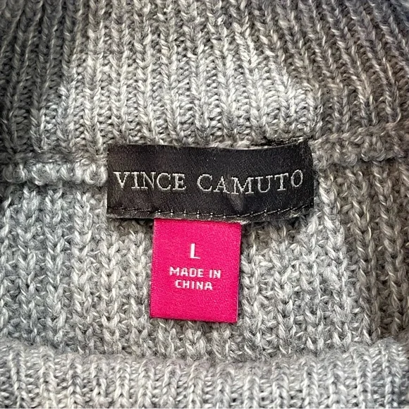VINCE CAMUTO WOMENS KNIT SWEATER, SIZE LARGE. GRAY. - Picture 6 of 6